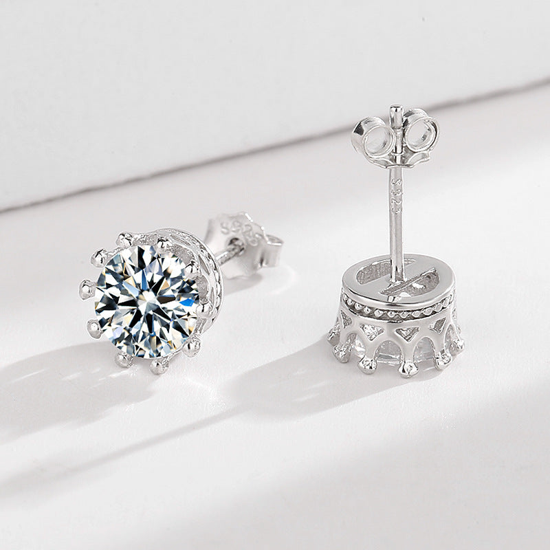 Ladies earrings with sparkling zirconia in elegant wreath design Fashion Glam