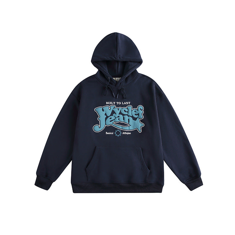Unisex Oversize Hoodie with Vintage Logo Print and Kangaroo Pocket Fashion Glam