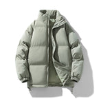 Women's Lightweight Down-Look Puffer Jacket with High Collar, Drawstring Hem, and Elastic Cuffs Fashion Glam