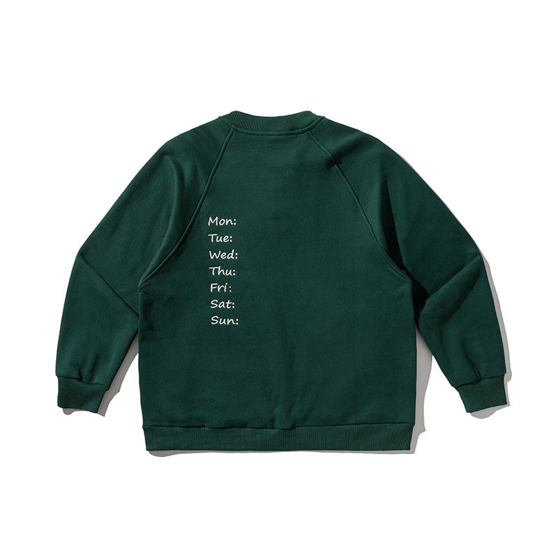 Unisex Oversize Henley Sweatshirt with raglan sleeves, button placket, and distinctive round pockets Fashion Glam