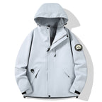 Women's waterproof hardshell outdoor jacket with hood and multifunction pockets Fashion Glam