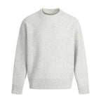 Unisex Oversize fine knit sweater with round neck, cropped hem and raglan sleeves Fashion Glam
