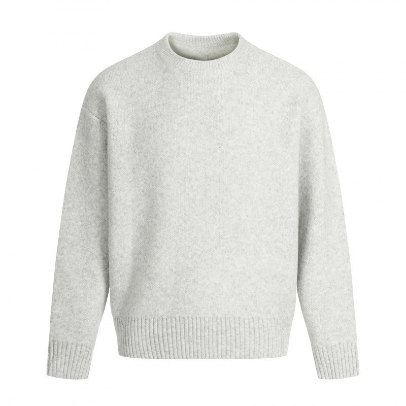 Unisex Oversize fine knit sweater with round neck, cropped hem and raglan sleeves Fashion Glam