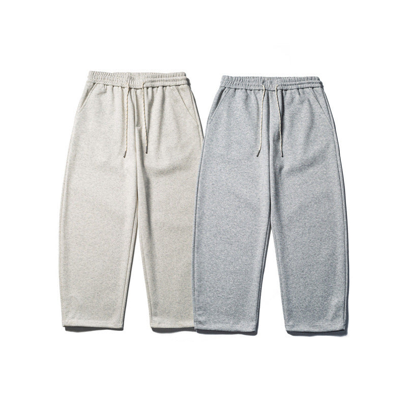 Men's loose-fitting sweatpants with elastic drawstring waistband and cropped leg Fashion Glam