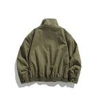 Unisex Boxy-Field Jacket in vintage canvas look with stand-up collar, flap pockets, and elastic hem Fashion Glam