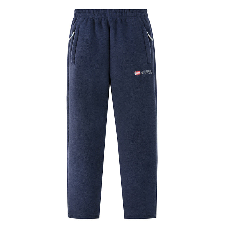Women Comfortable Thermo-Fleece Jogging Pants with Elastic Waistband and Zipper Pockets Fashion Glam