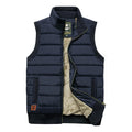 Men's Padded Thermal Puffer Vest with Teddy Fleece Lining and Ribbed Cuffs Fashion Glam