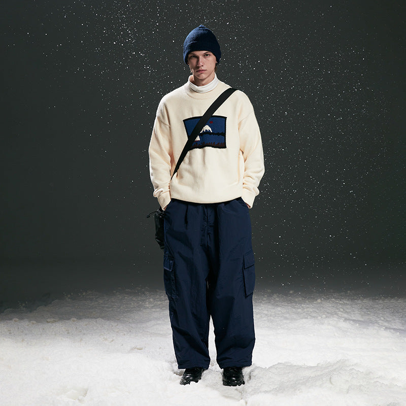 Men's Padded Tech Outdoor Jacket with Adjustable Waist Belt, Utility Attachments and Hidden Hood Fashion Glam