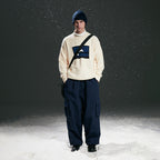Men's Padded Tech Outdoor Jacket with Adjustable Waist Belt, Utility Attachments and Hidden Hood Fashion Glam