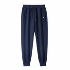 Men's Slim-Fit Jogging Pants with Elastic Ribbed Waistband, Drawstring and Zipper Pockets Fashion Glam