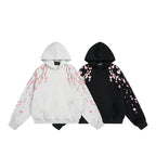 Unisex Oversize Hoodie with Cherry Blossom Print, Kangaroo Pocket and Loose Fit Fashion Glam