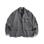 Men's Oversized Utility Blazer with Multifunctional Pockets Fashion Glam