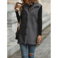 Women's sleeveless quilted vest with teddy lining, shirt collar, and button placket Fashion Glam