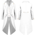 Men's tailored tailcoat with pointed swallowtail, integrated V-vest and decorative button placket Fashion Glam