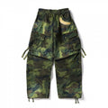 Unisex locker cut cargo pants with banana appliqué, large patch pockets and adjustable hem Fashion Glam