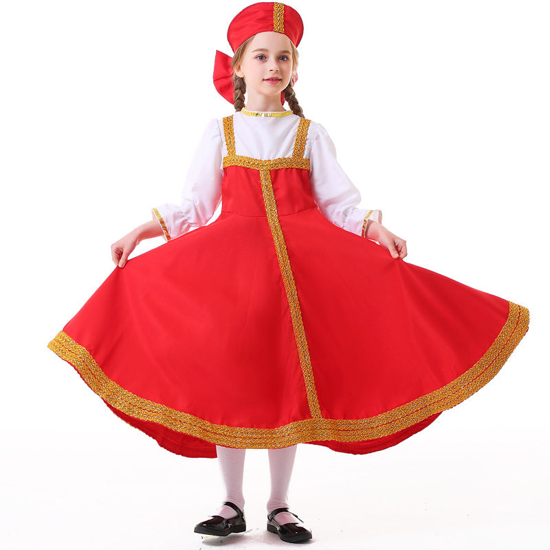 Girls Fairy Tale Costume with Golden Hem Fashion Glam