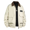 Men's Outdoor Bomber Jacket with Cord Collar and Multifunction Pockets Fashion Glam