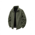 Men's fleece thermal jacket with double-layer teddy inner lining and high stand-up collar Fashion Glam