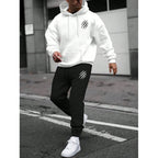 Men's tracksuit with modern graphic design and practical pockets Fashion Glam