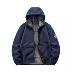 Men's Insulated Fleece Hoodie Jacket with Sherpa Lining and Two-Way Zipper Fashion Glam