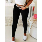 Women's Sculpting Skinny Jeans with Mid-High Waist and Super Stretch Fit Fashion Glam