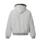 Unisex Short Boxy Bomber Jacket with Faux Fur Hood, Windproof Shell and Thermal Insulation Fashion Glam