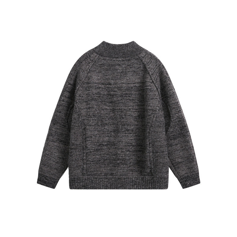Unisex Knit Zip Jacket with Stand-up Collar, Raglan Sleeves and Ribbed Cuffs Fashion Glam