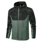 Men's Lightweight Reflective Hooded Windbreaker with Mesh Lining and Zipper Pockets Fashion Glam