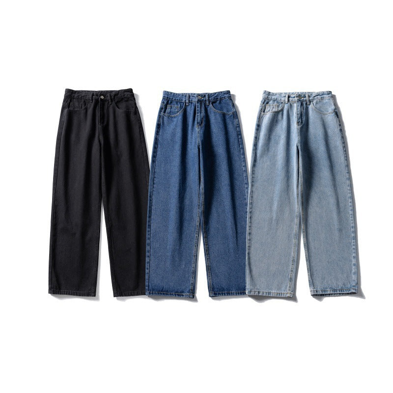 Women's high-waisted wide jeans made of sturdy denim with a straight leg Fashion Glam