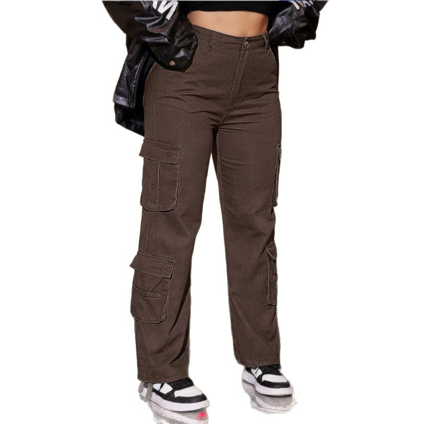 Ladies Utility Cargo Chino with multiple flap pockets and drawstring hem Fashion Glam