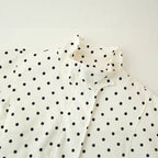 Women's short jacket with stand-up collar, boxy cropped cut and polka dot print Fashion Glam