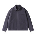 Men's short jacket in boxy cut made of canvas with shirt collar and welt pockets Fashion Glam