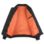 Men's Lightweight Flight Bomber Jacket with Water-Repellent Shell and Contrast Lining Fashion Glam