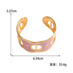 Women Open Cuff Bracelet with Artistic Snake Design Fashion Glam