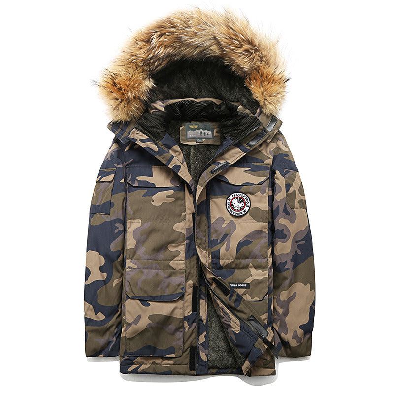 Men's winter parka with hood and faux fur trim, insulating thermal lining & multiple pockets Fashion Glam