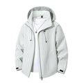 Men's Lightweight Softshell Hooded Jacket with Adjustable Hood and Wind- and Water-Repellent Membrane Fashion Glam