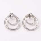 Women's Hanging Earrings with Elegant, Curved Ring Design Fashion Glam