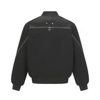 Unisex Boxy-Bomber jacket with full zip, ribbed hem and chest welt pocket Fashion Glam