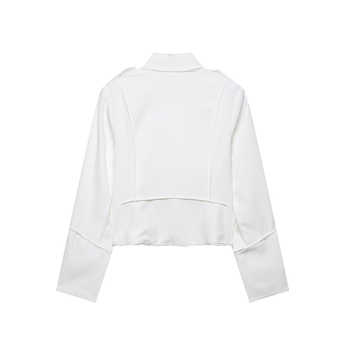 Ladies short-cut military-inspired blazer with decorative button plackets and epaulettes Fashion Glam
