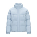 Men's Padded Quilted Jacket with High Stand-Up Collar and Concealed Zip Fashion Glam