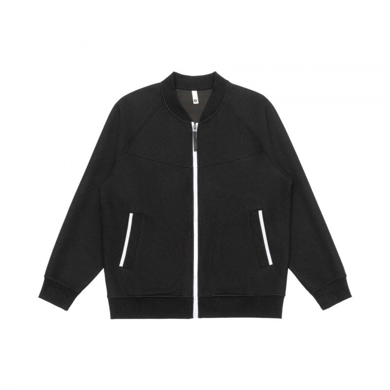 Unisex leisure bomber jacket in boxy cut with contrast zipper Fashion Glam