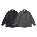 Unisex Boxy Overshirt Jacket in Utility Style with Patch Flap Pockets and Shirt Collar Fashion Glam