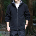 Men's hoodie fleece jacket with Sherpa lining, two-way zipper and wind-resistant front Fashion Glam