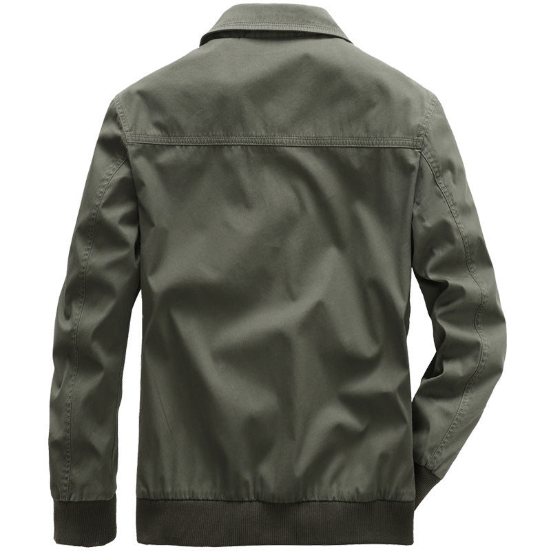 Men's lightweight field bomber jacket with stand-up collar and flap pockets Fashion Glam