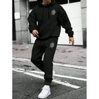 Men's tracksuit with modern graphic design and practical pockets Fashion Glam