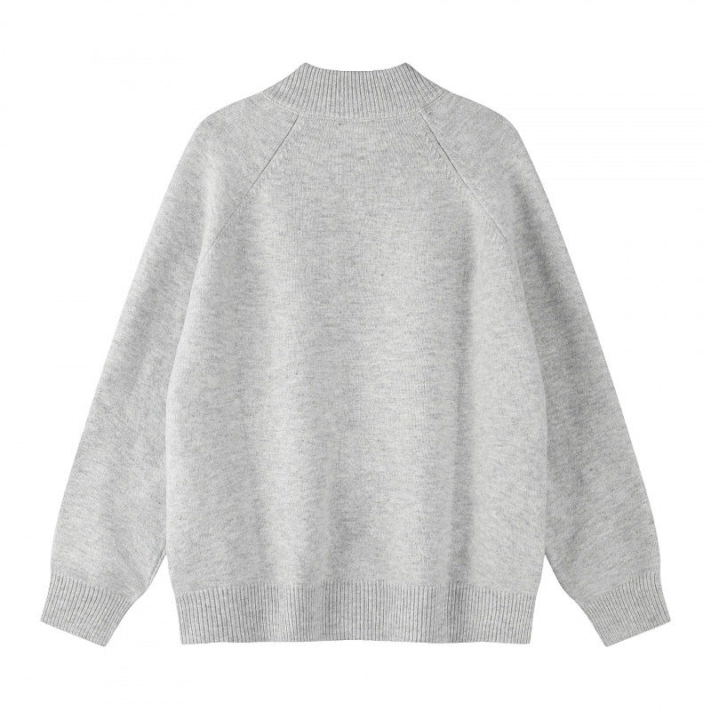 Unisex locker-cut fine-knit zip jacket with two-way zipper and ribbed cuffs Fashion Glam