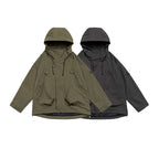 Unisex Oversized Utility Parka with hood, concealed front placket and multifunctional pockets Fashion Glam