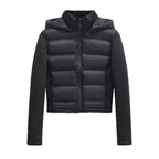 Women's Cropped Quilted Hybrid Padded Jacket with Hood Fashion Glam