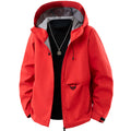 Men's technical hooded softshell jacket with adjustable hood and utility pockets Fashion Glam