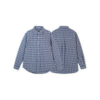 Men's Casual Check Shirt in Overshirt Style with Button-Down Collar and Rounded Hem Fashion Glam